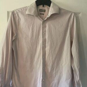 Michael Kors Long Sleeve Shirt Slim Fit Men Pink Size L